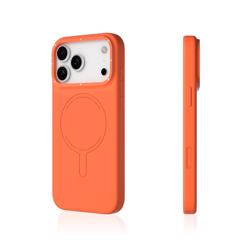 YOUNGKIT Morandi Silicon Case for iPhone 17 Pro Max / 18 Pro Max (ORANGE)