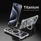 Protective Apple iPhone Back Cover - Rotating Bracket Shell Luxury Design Case for iPhone - Style 4