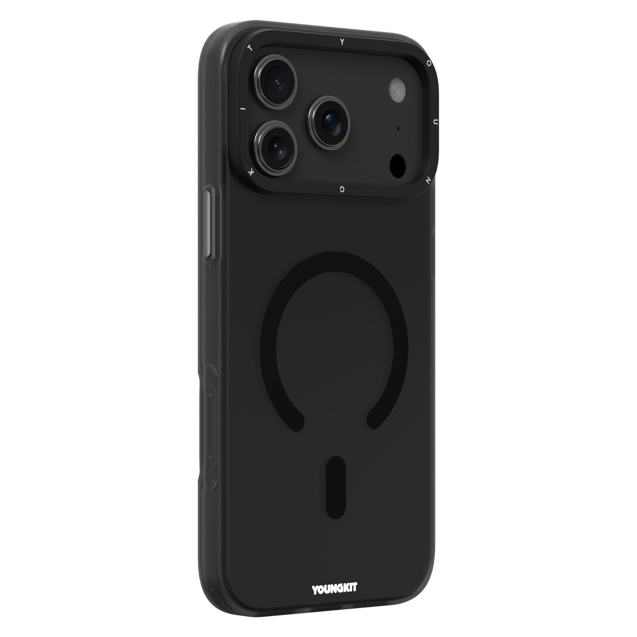 Protective Apple iPhone Back Cover - YOUNGKIT Hidden Sand Series Magsafe Case for iPhone 17 Pro (Black) - Style 2