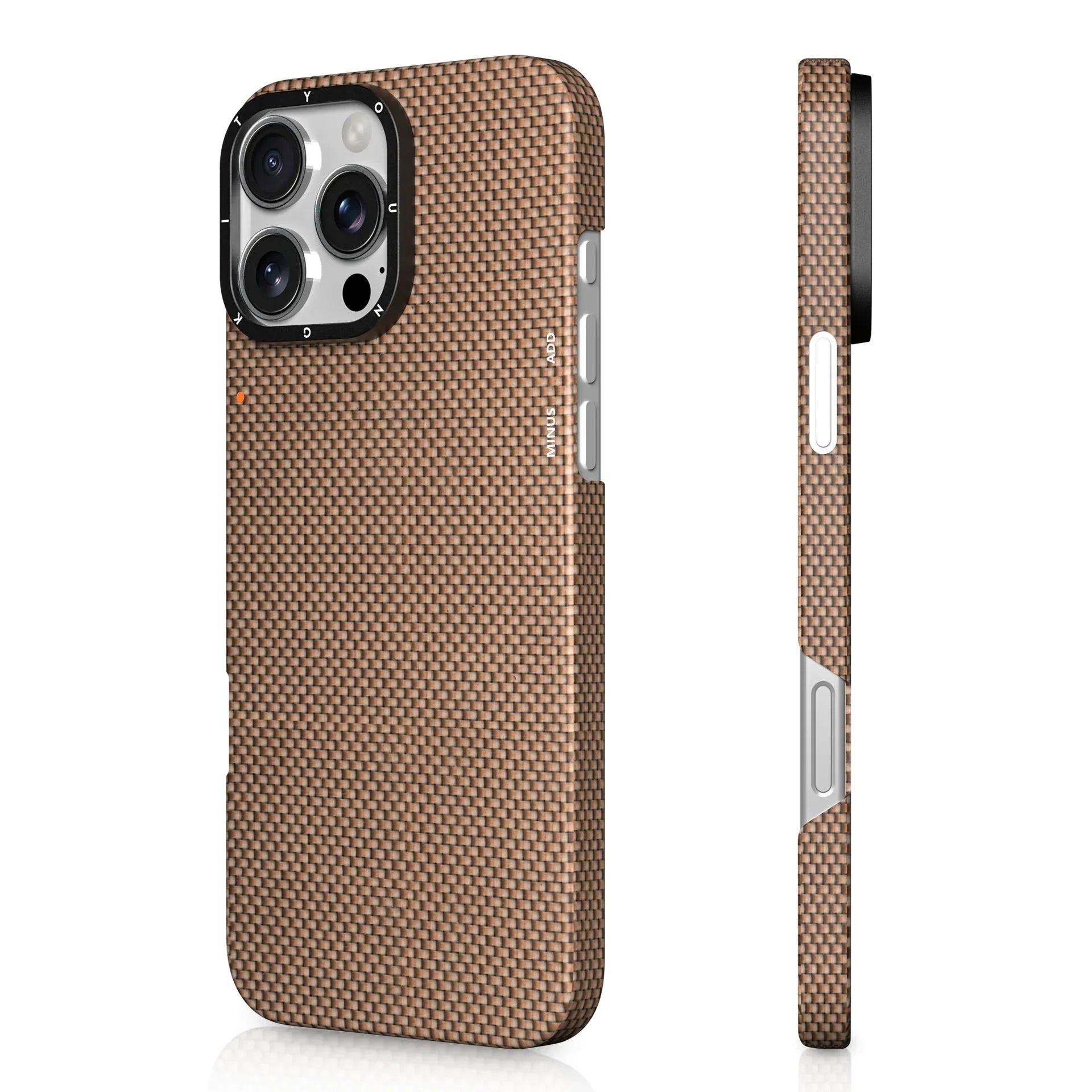 YOUNGKIT Kevlar 1500D Carbon Fibre Extreme Wing Case for iPhone 16 Pro (Desert Titanium)