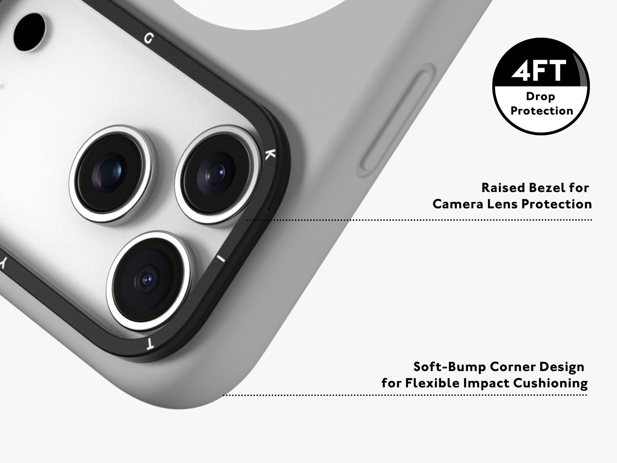 iPhone 17 Pro Case | YOUNGKIT Gel Creme Liquid Silicon Camera Stand Series (GREY)