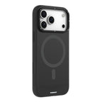 Protective Apple iPhone Back Cover - iPhone 17 Pro Max Case | YOUNGKIT Gel Creme Liquid Silicon Camera Stand Series (BLACK) - Style 2