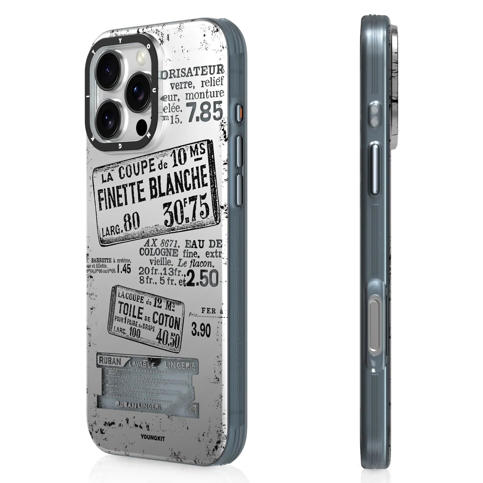 Protective Apple iPhone Back Cover - Youngkit Art Series Vintage Press Designer Matte Finish Case for iPhone 16 Pro - Style 2