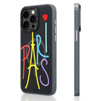 Protective Apple iPhone Back Cover - YOUNGKIT Paris Edition Love of Paris Case for iPhone 15 Pro Max (Black) - Style 2