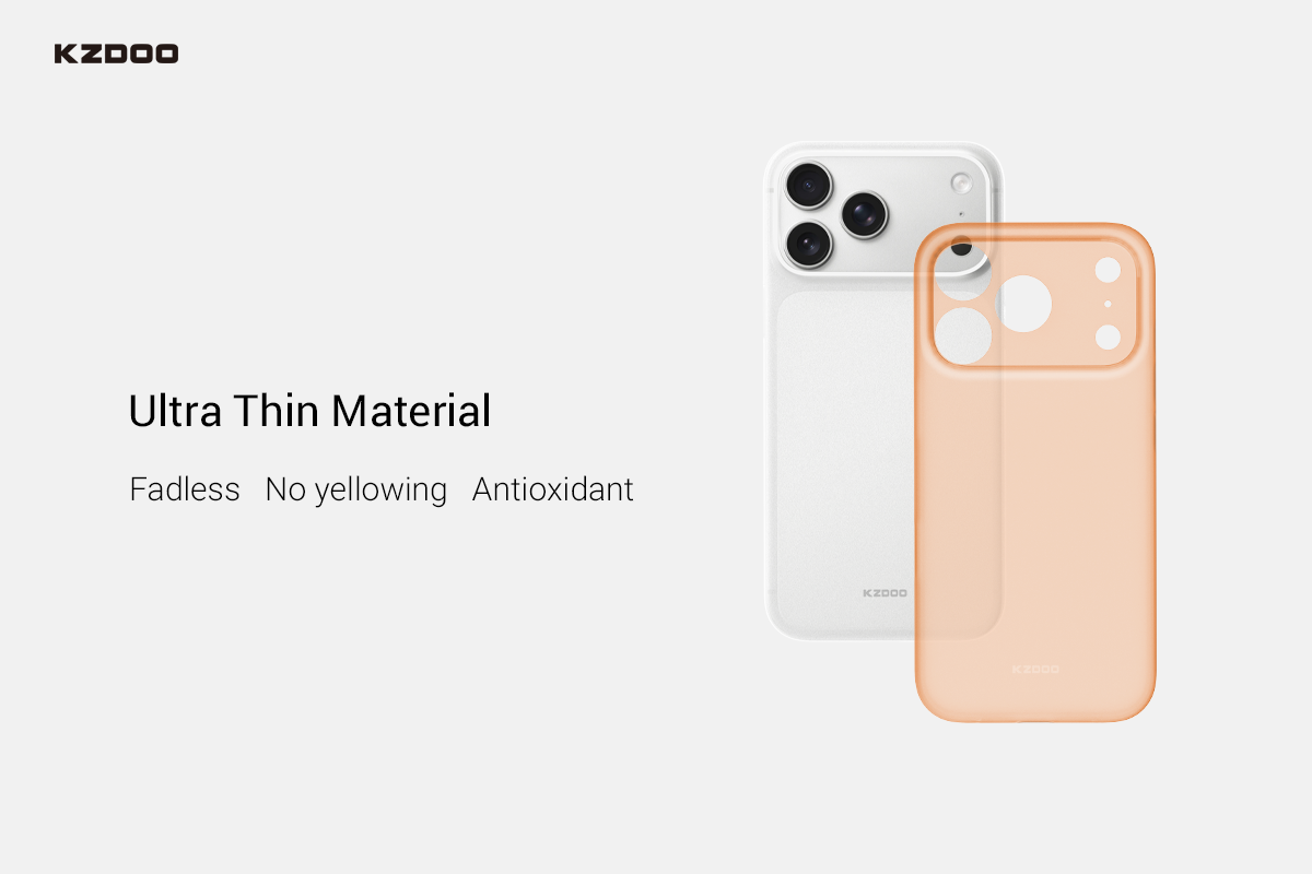 KZDOO Air Skin Ultra Slim Case for iPhone 17 Pro Max / 18 Pro Max (Orange)
