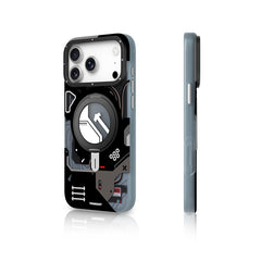 YOUNGKIT Cyberpunk 360° Rotation Ring Stand Case for iPhone 17 Pro Max (BLACK)