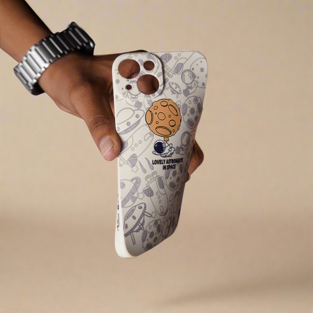 Space Explorer: Lovely White Mobile Case by CoverMeUp - Style 5