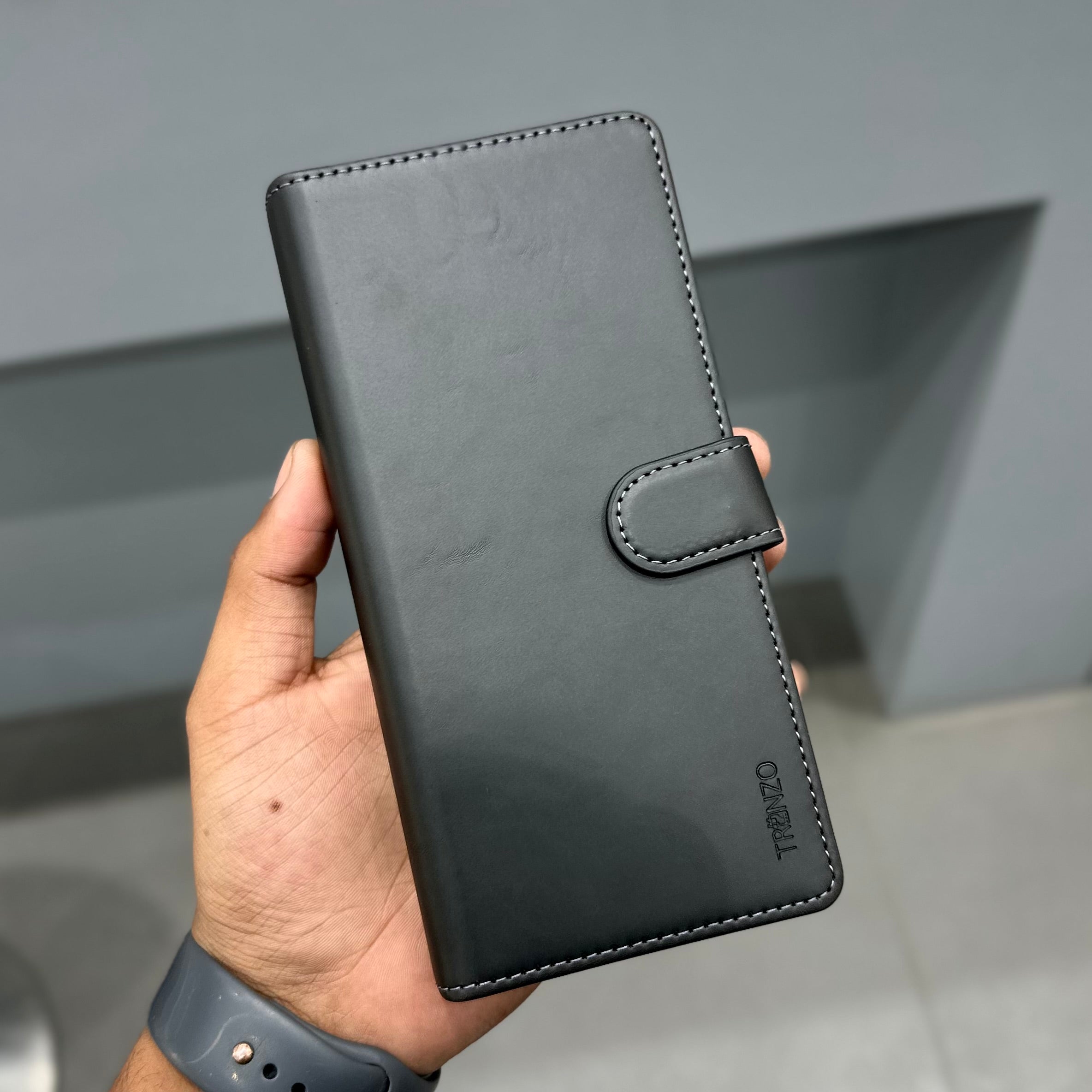 TRANZO DETACHABLE FLIP CASE - BLACK ( No. 3406 ) Mobile Case by CoverMeUp - Style 2