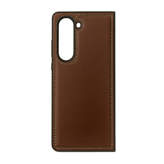 SAMSUNG GALAXY Z FOLD 5 PULOKA Hand Stitched LEATHER FALL PROOF CASE COVER Black