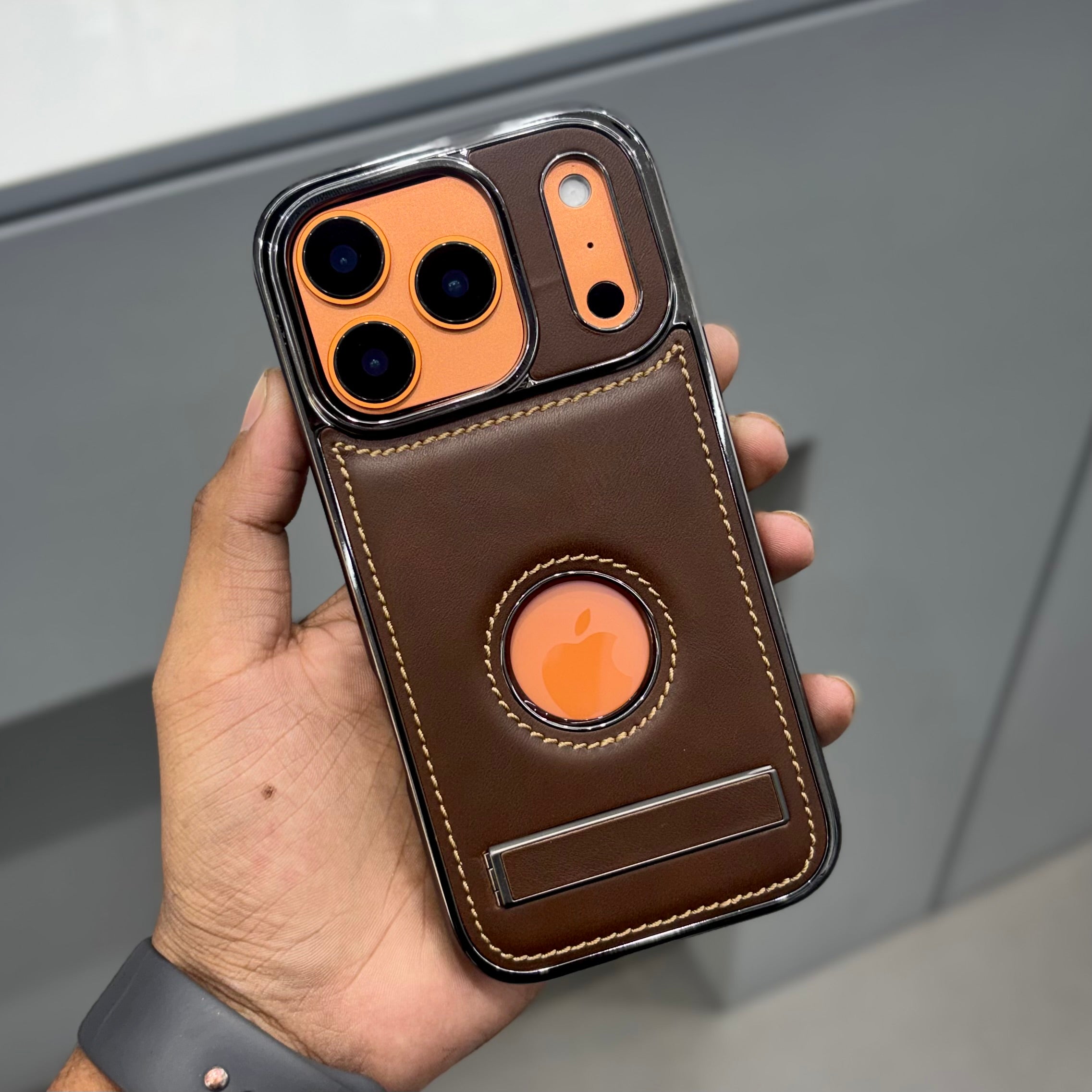 Icon Luxurious with stand - Brown ( No. 2201 ) Mobile Case by CoverMeUp