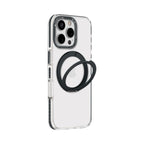 Protective Apple iPhone Back Cover - Transparent MagSafe iPhone Case with Stand - Style 4