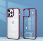 Protective Apple iPhone Back Cover - Clear Back Cover Compatible with iPhone, Military-Grade Drop Protection, Shock-Absorbing Corners, Yellowing-Resistant Hard Back, Scratch Resistant - Style 2