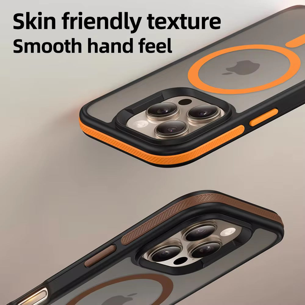 Protective Apple iPhone Back Cover - Tinted Matte Hard Magsafe Case with Color Border for iPhone - Style 4