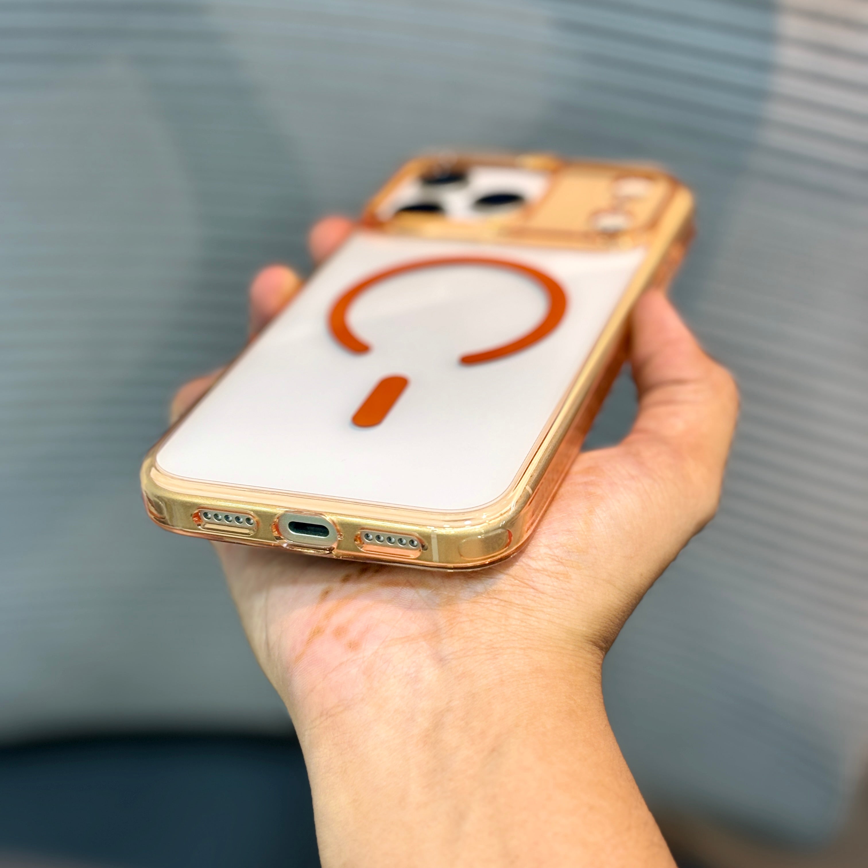 Protective Apple iPhone Back Cover - AuraTint MagSafe iPhone 17 Pro Max Case (Orange Edition) - Style 4