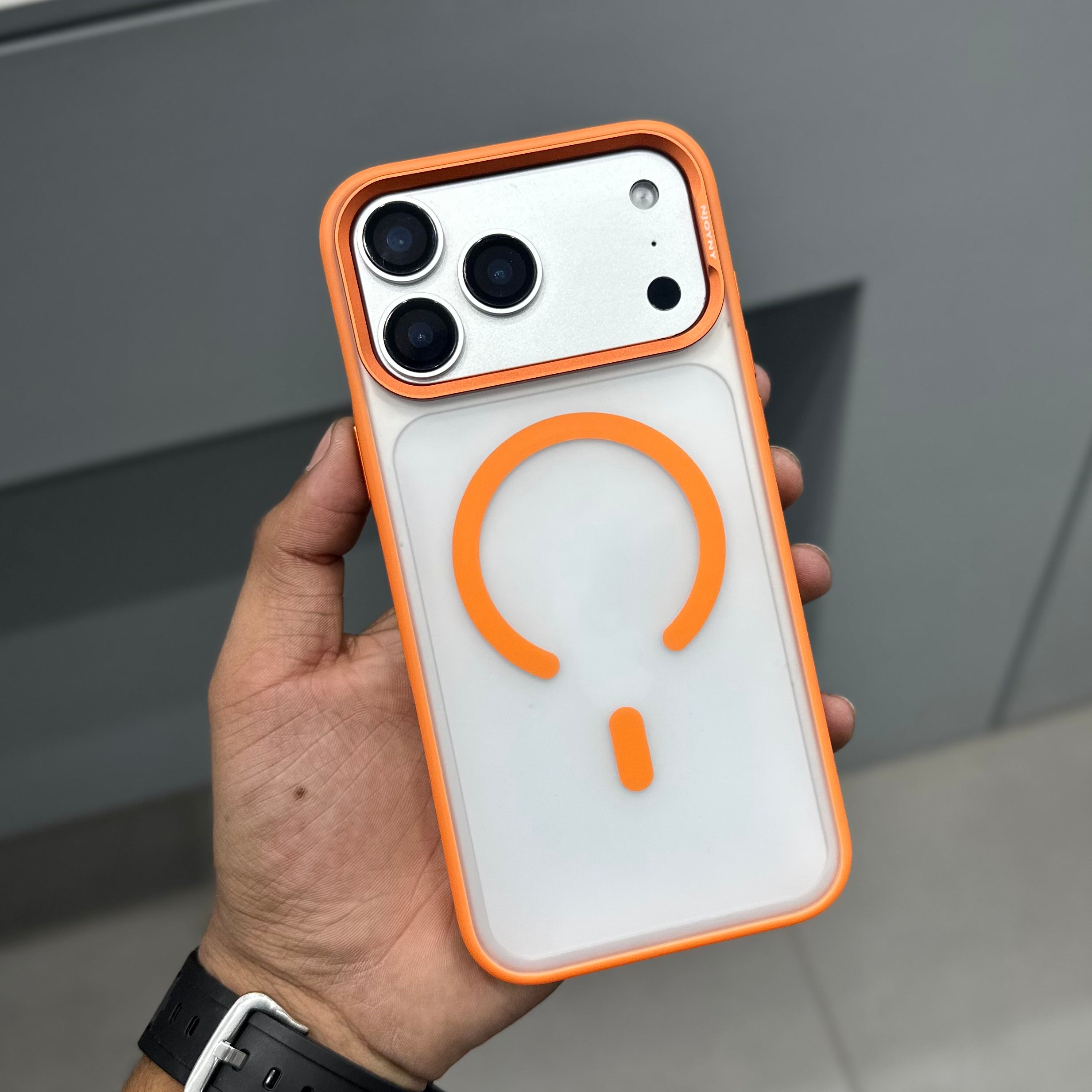 NY FROSTED SIDE SOFT CASE - ORANGE ( No. 2735 )