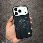 MEMUMI REAL CARBON FIBER CASE - BLACK GOLD FOR IPHONE 18 SERIES