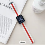 Striped Silicone Magnetic Apple Watch Strap