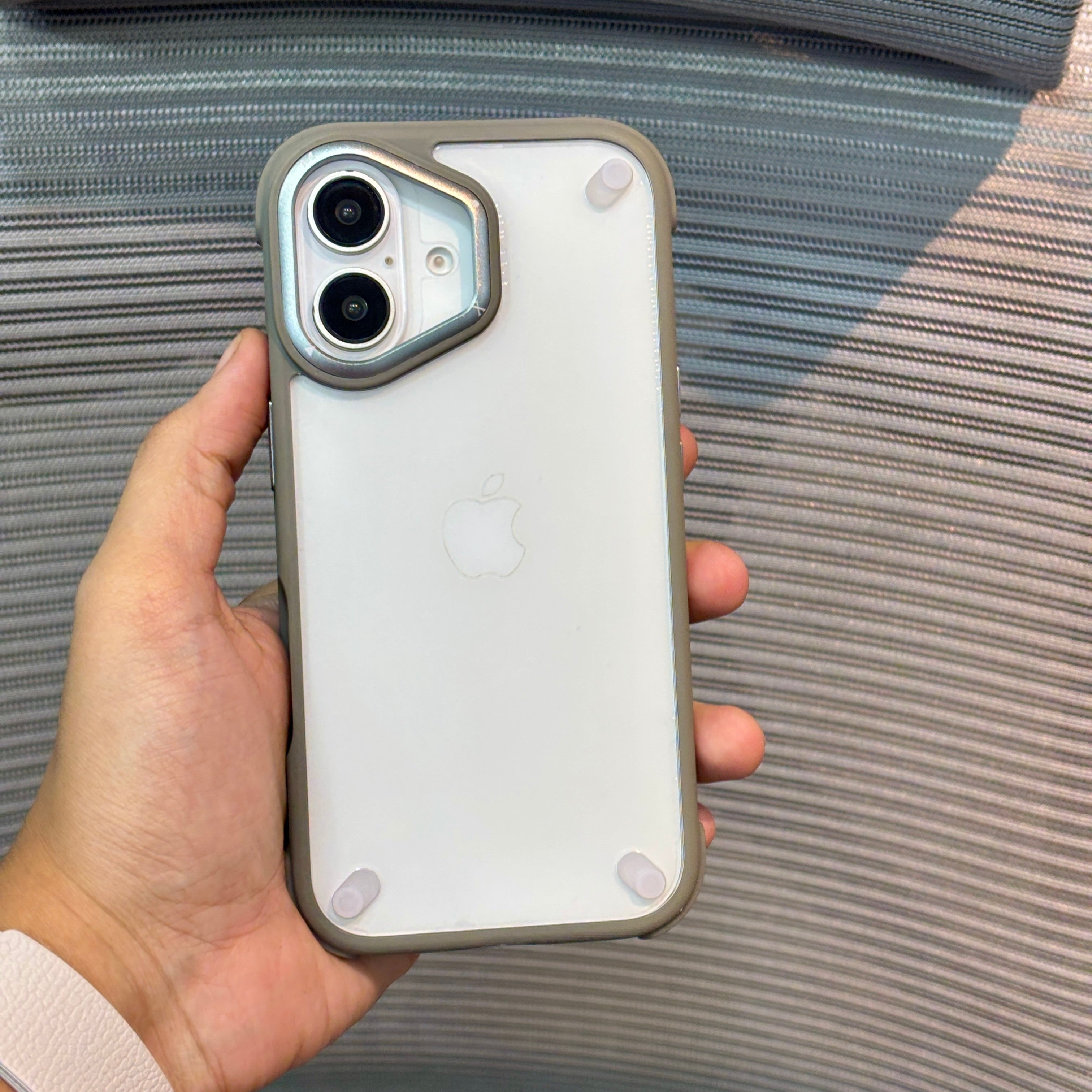 Protective Apple iPhone Back Cover - GripShield Clear iPhone Case - Style 3