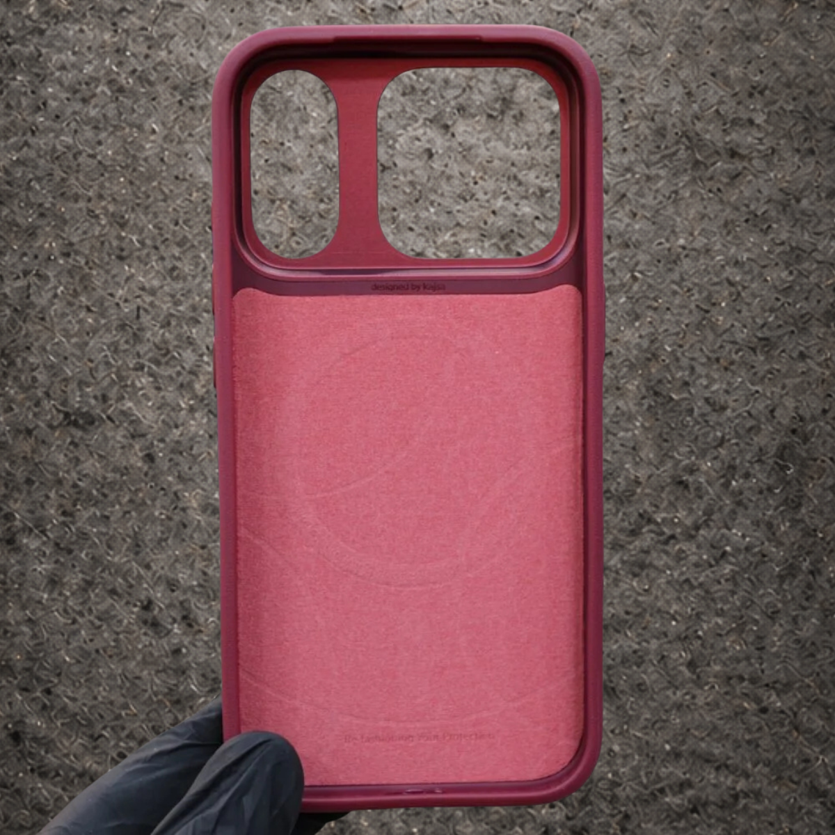 Kajsa Matrix Collection Aramid Fiber Back Case-Cherry-iPhone 18/17 Pro Max