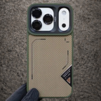 Kajsa Matrix Collection Aramid Fiber Back Case-Cherry-iPhone 18/17 Pro Max