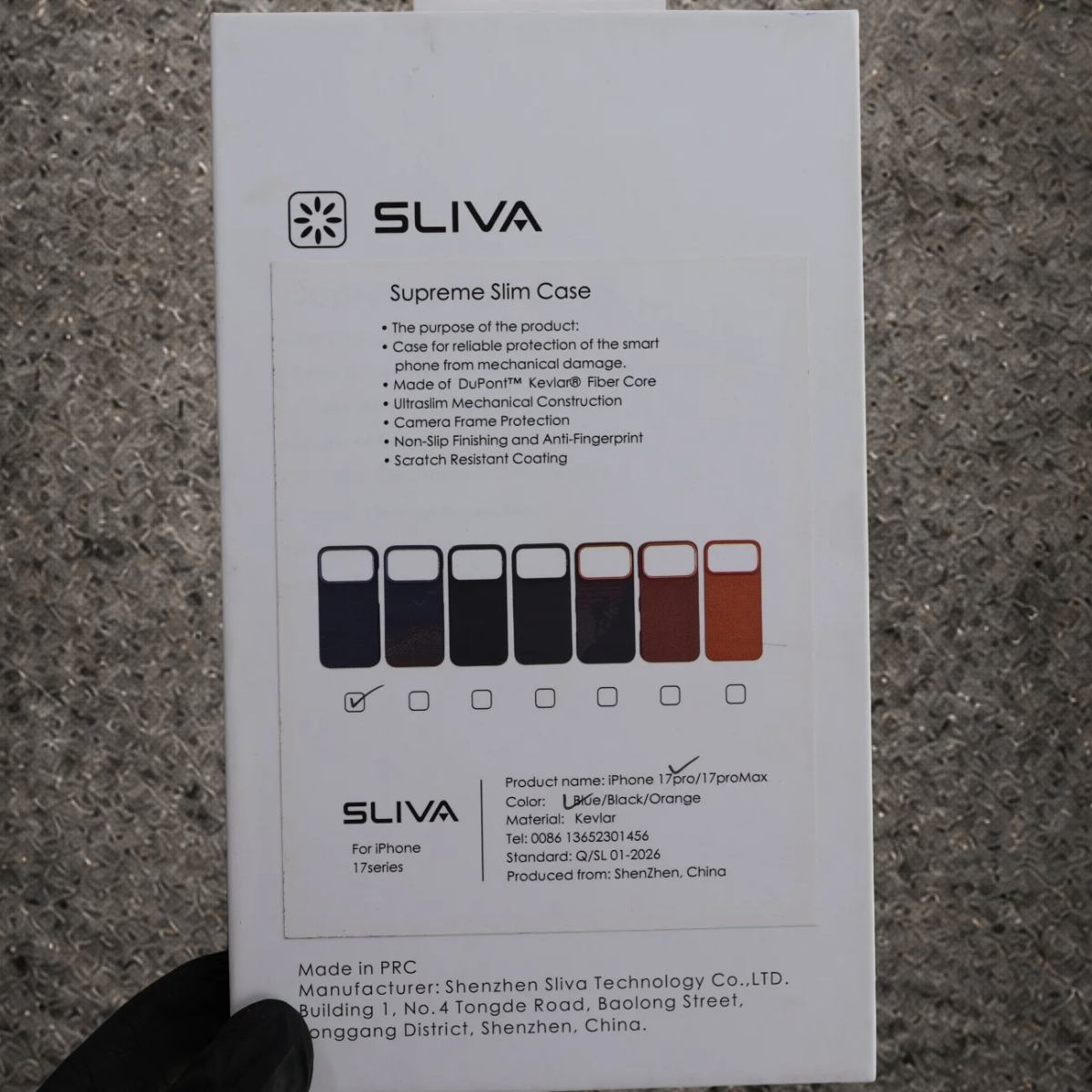 SLIVA i-Kevlar Aramid Fiber Slim Carbon Case