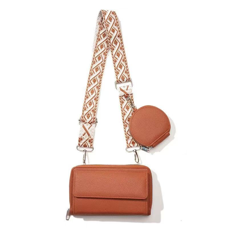 Women’s Cross Body Phone Holder Bags(Orange)