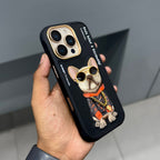 Nimmy Premium Embroidered Leather Case - NIMMY DOG CASE - BLACK - 16 Series ( No. 2407 ) - Style 2