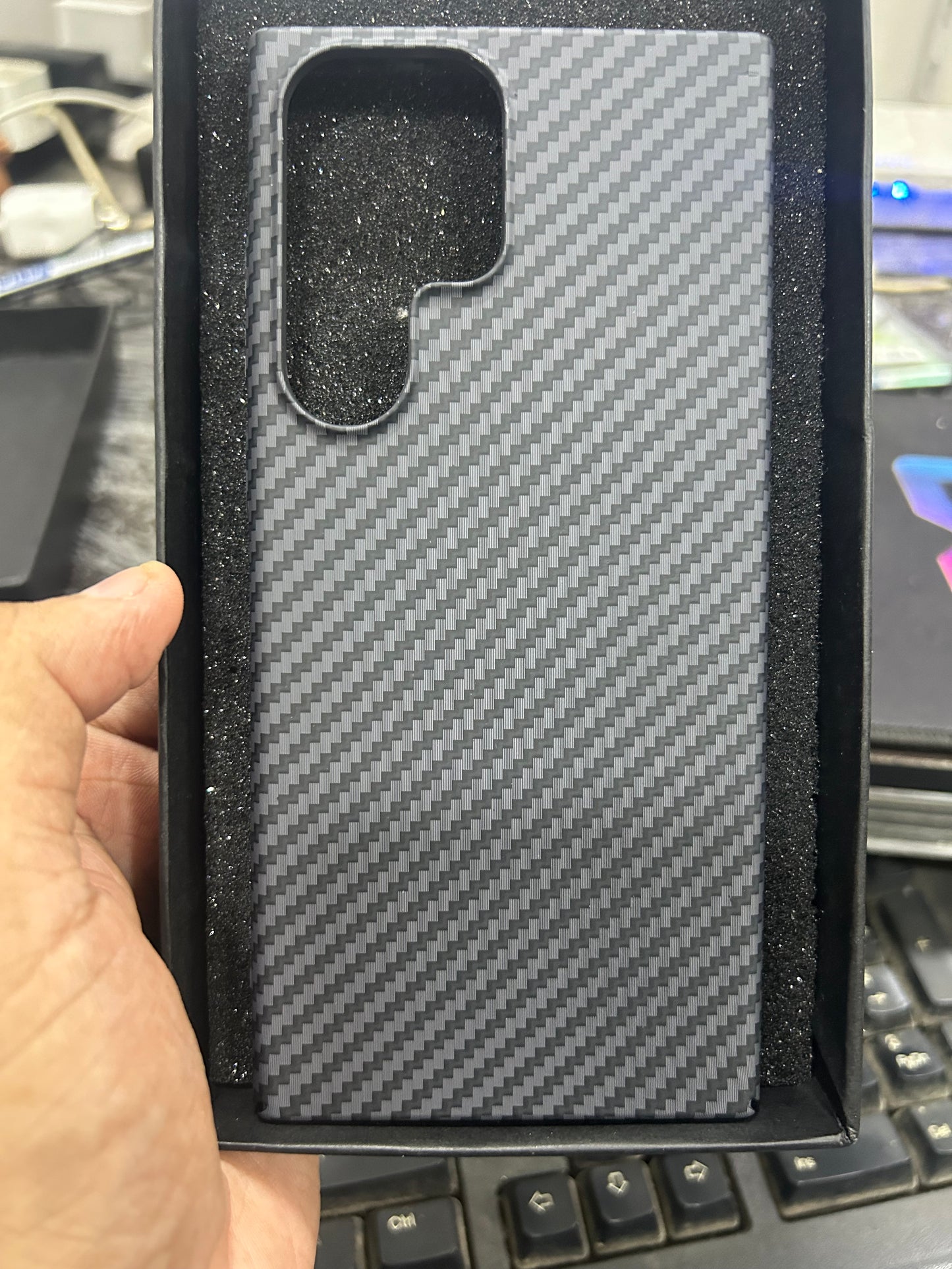 Ultra-Thin Carbon Fiber Texture Matter Phone Case