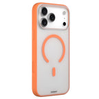 YOUNGKIT Clear Series Frosted Magsafe Shockproof TPU PC Phone Back Cover for iPhone 17 ProMax / 18 Pro Max - Orange