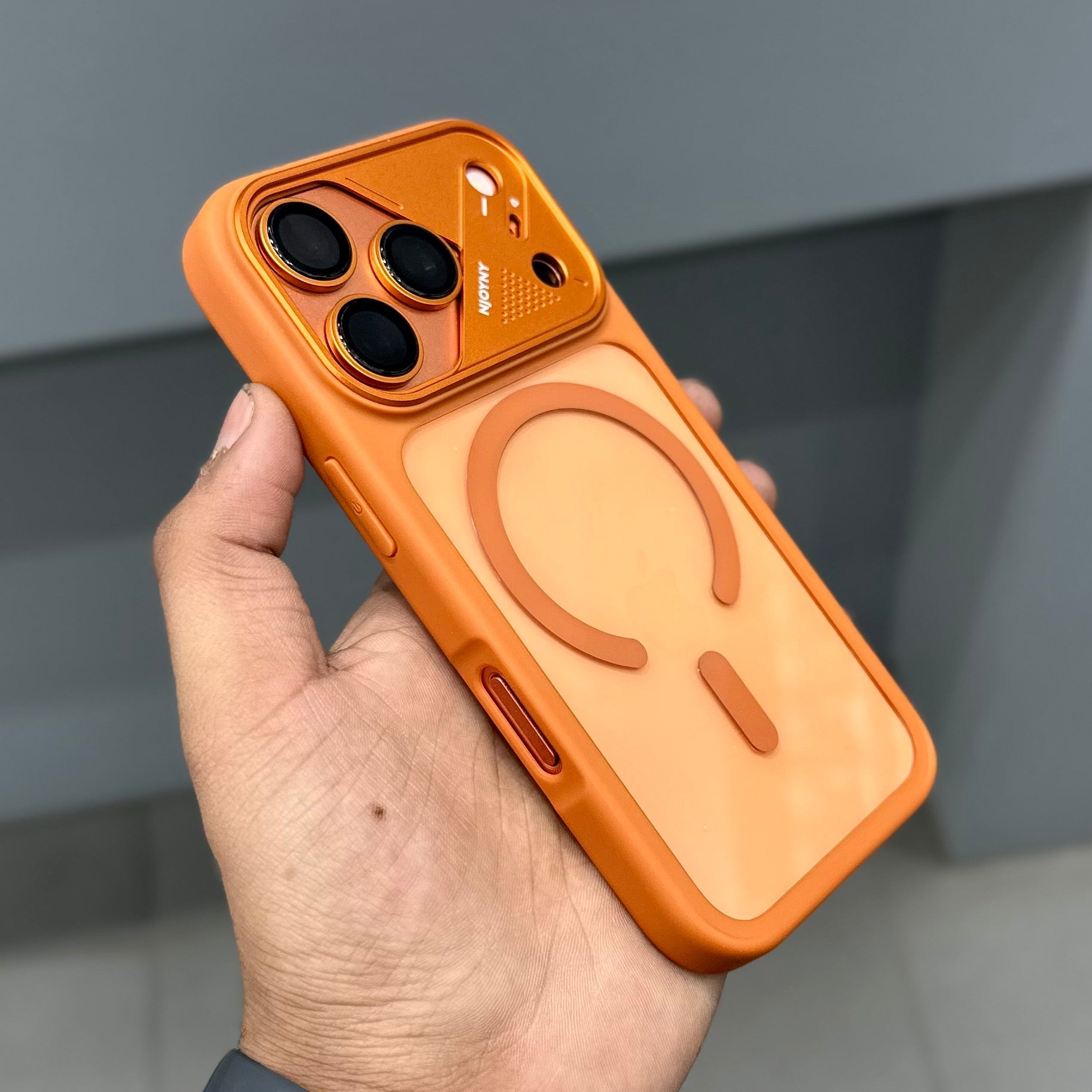 NY ARMOR X MAGSAFE CASE - ORANGE ( No. 3048 ) Mobile Case by CoverMeUp - Style 2