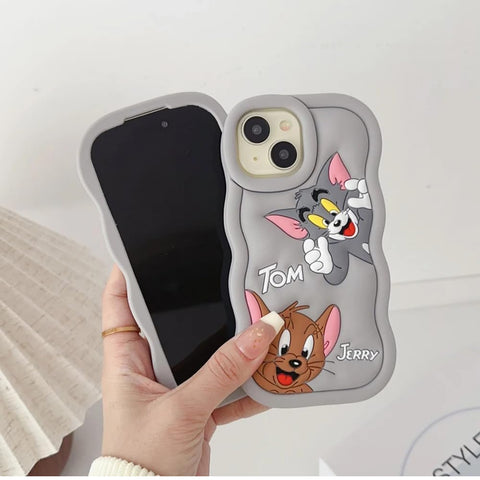 Soft Silicone 3D Cute Cartoon Full Protective Case Compatible with iPhone