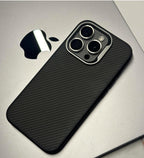 Protective Apple iPhone Back Cover - Premium Carbon Case for iPhone 16 Grey - Style 3