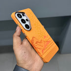 LUXO CARBON CASE SAMSUNG - ORANGE STARS ( No. 3171 ) Mobile Case by CoverMeUp - Style 2