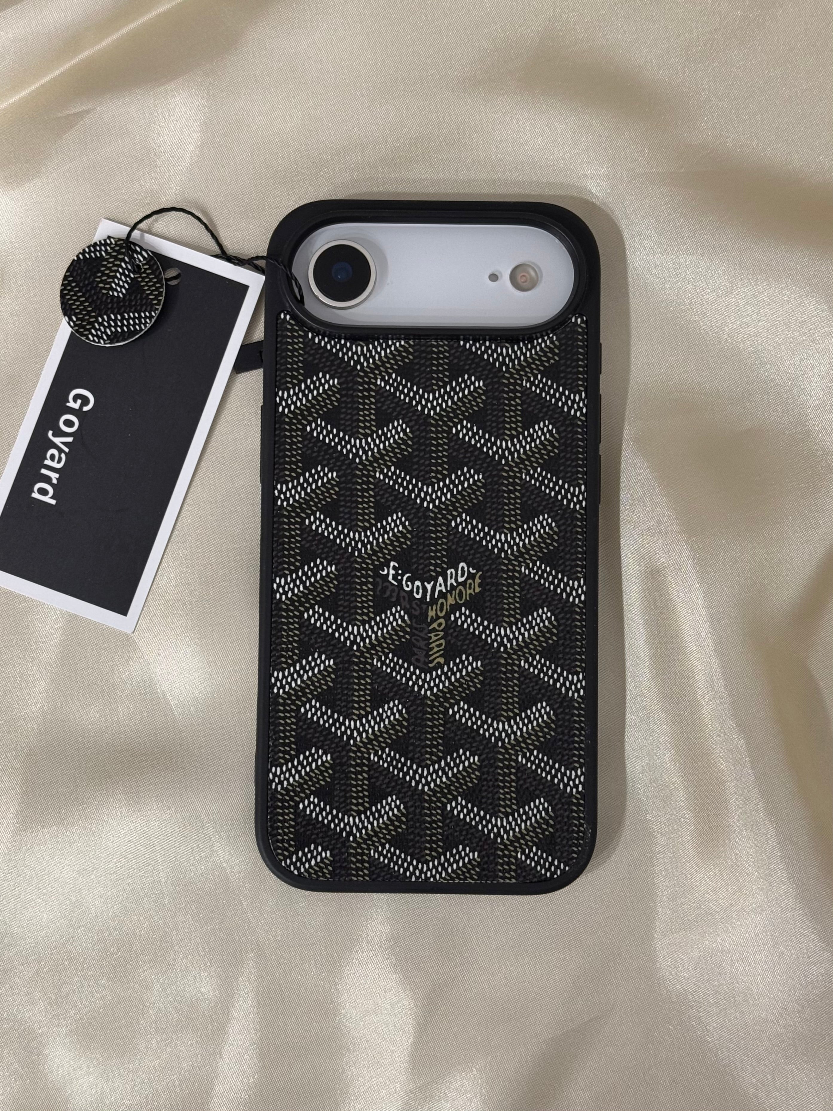 Branded PU Leather Case for iPhone 17 Air (Black)