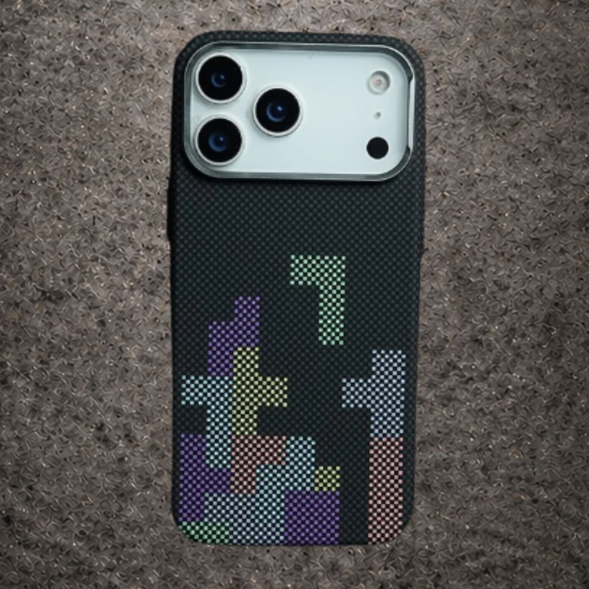 Luxo Tetris Pattern Carbon Fiber Texture Magsafe Case