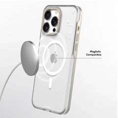 YOUNGKIT Crystal Anti Yellowing Transparent Case with Thin Metal Front Bumper Case for iPhone 16 Pro (Transparent + Natural Titanium)