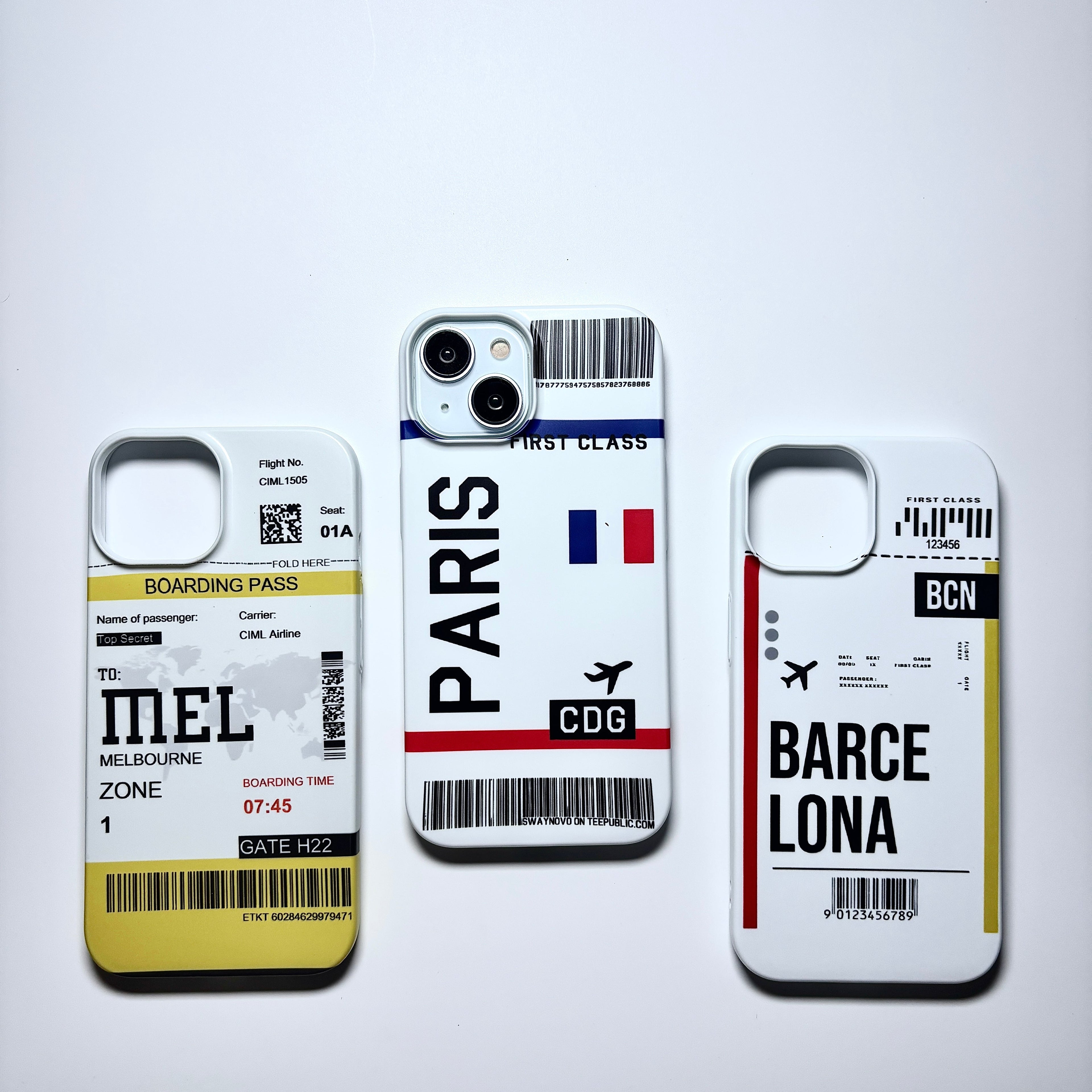 Protective Apple iPhone Back Cover - Bon Voyage Printed iPhone Case - Style 2