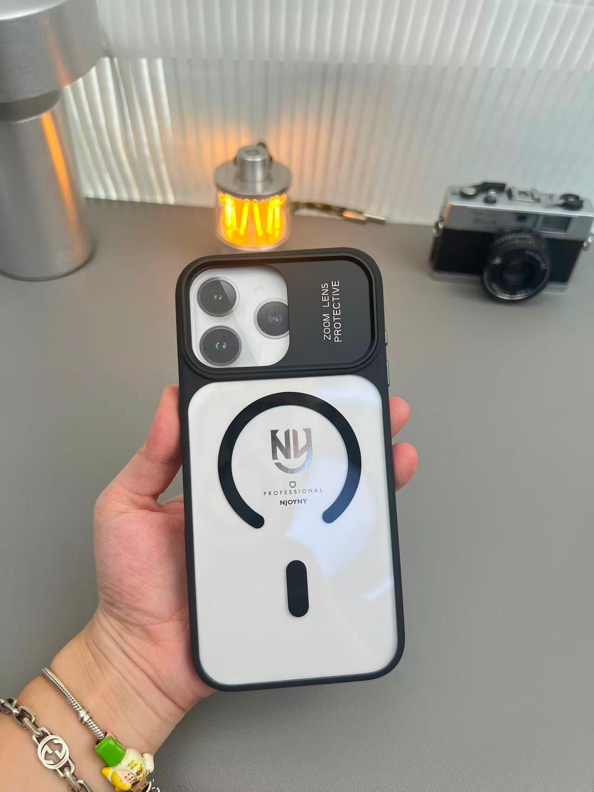 Ny non yellow 17 Look New Metal Ring Case for iPhone