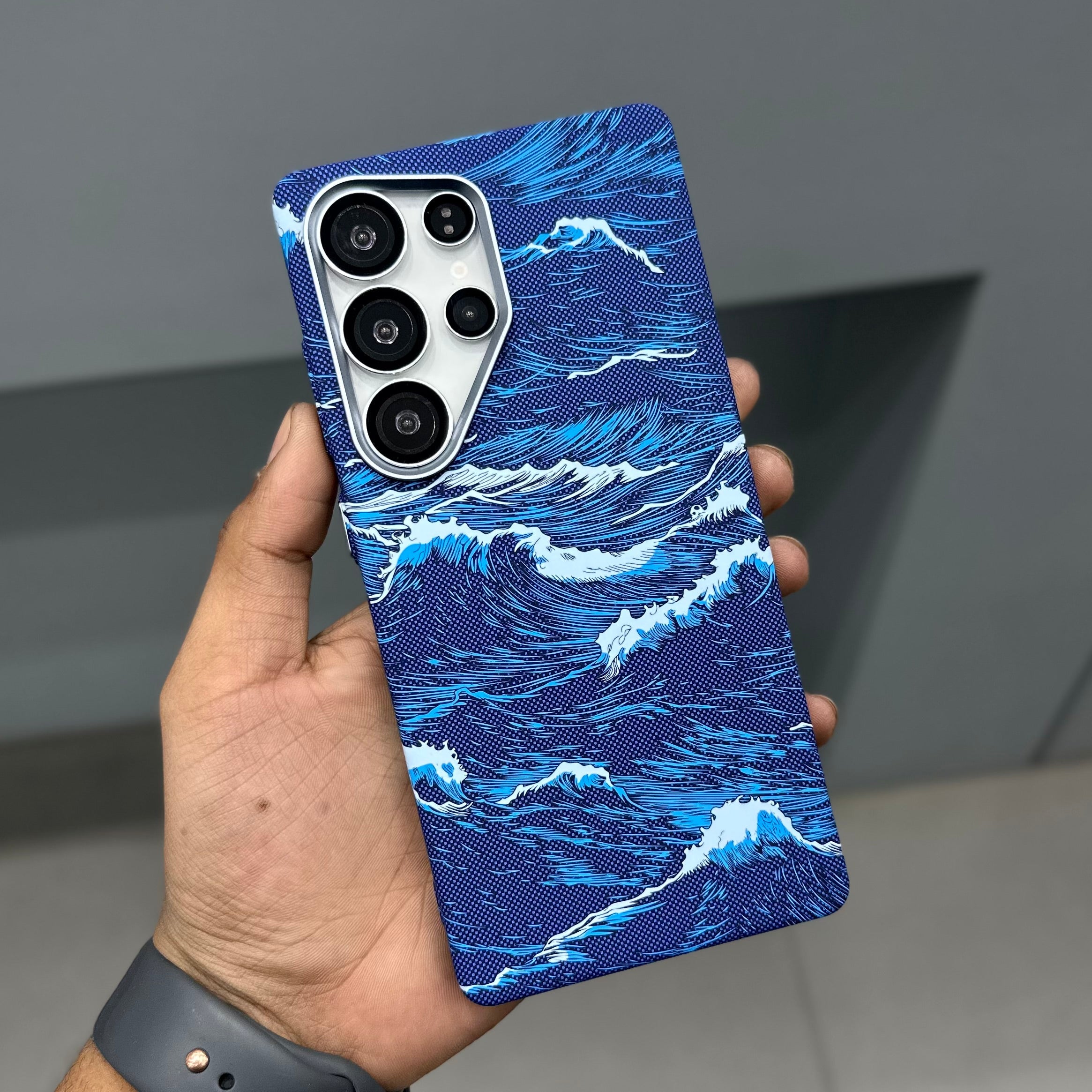 FREE AIR CARBON WAVE - BLUE ( No. 3118 ) Mobile Case by CoverMeUp