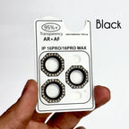 Protective Apple iPhone Back Cover - Diamond Octagonal Camera Rings for iPhone - Style 7