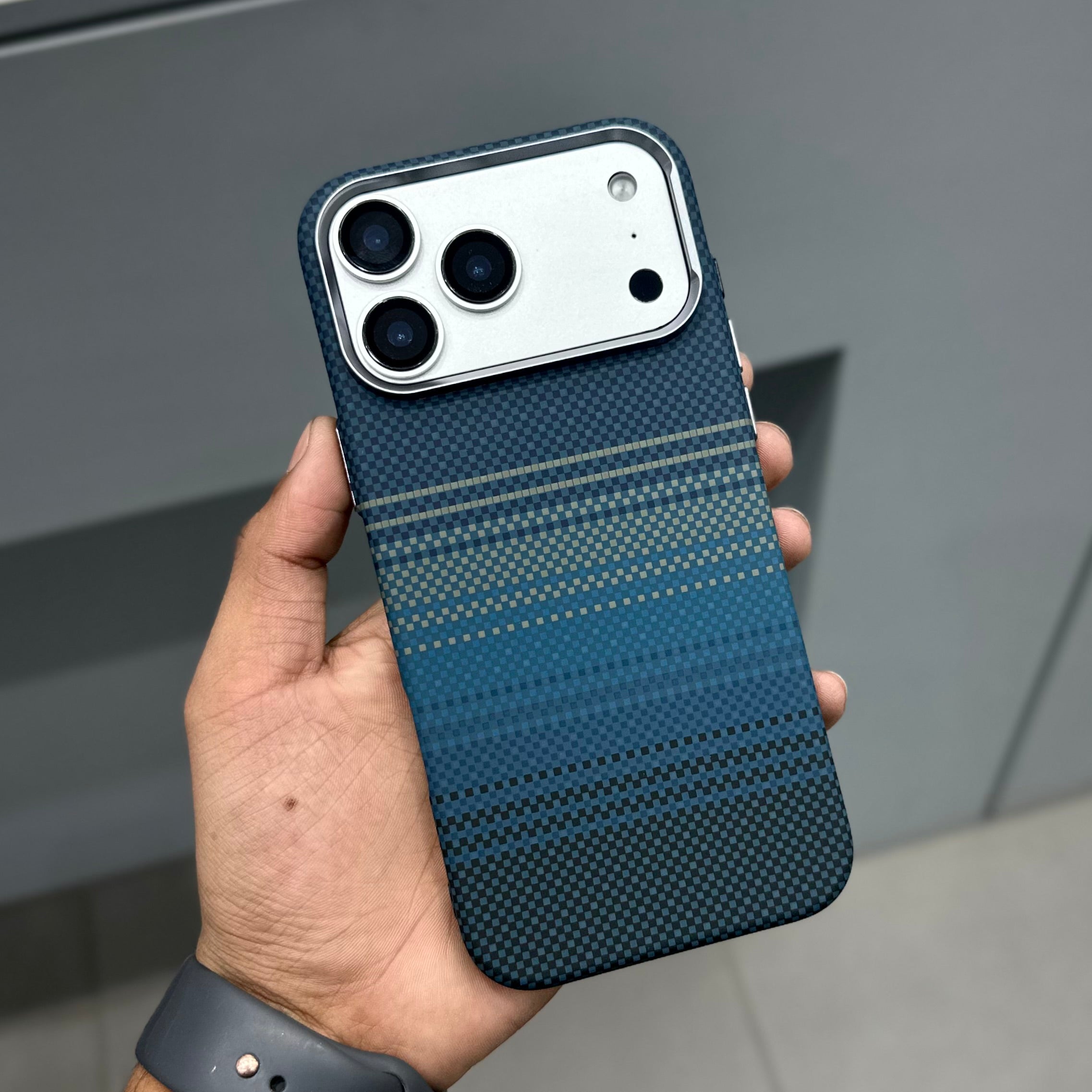 LUXO BLUE LINE WITH MAGSAFE CASE ( No. 2681 ) Mobile Case by CoverMeUp