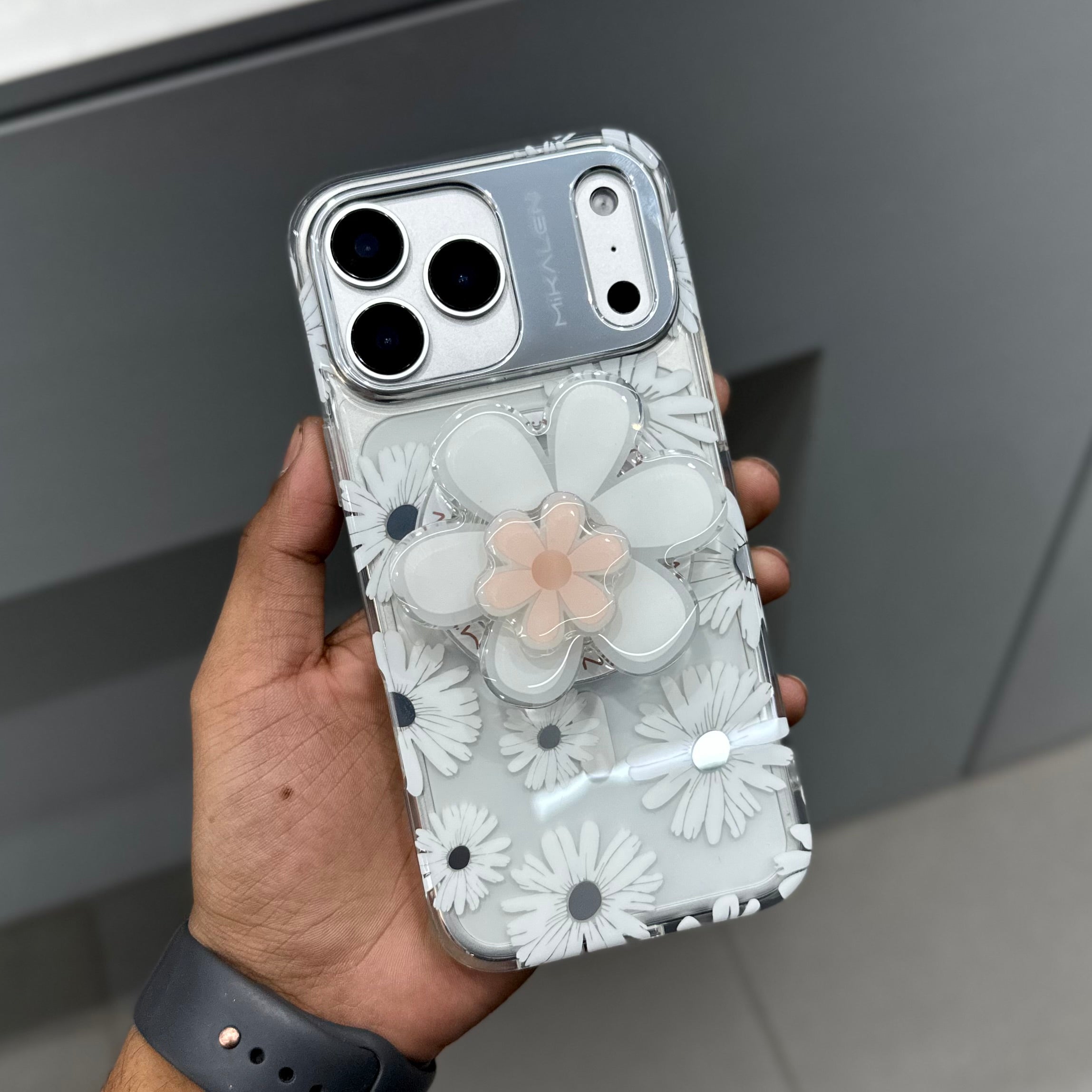 MIKALEN FLOWER CASE WITH ACC - WHITE 2.0 ( No. 2586 ) Mobile Case by CoverMeUp