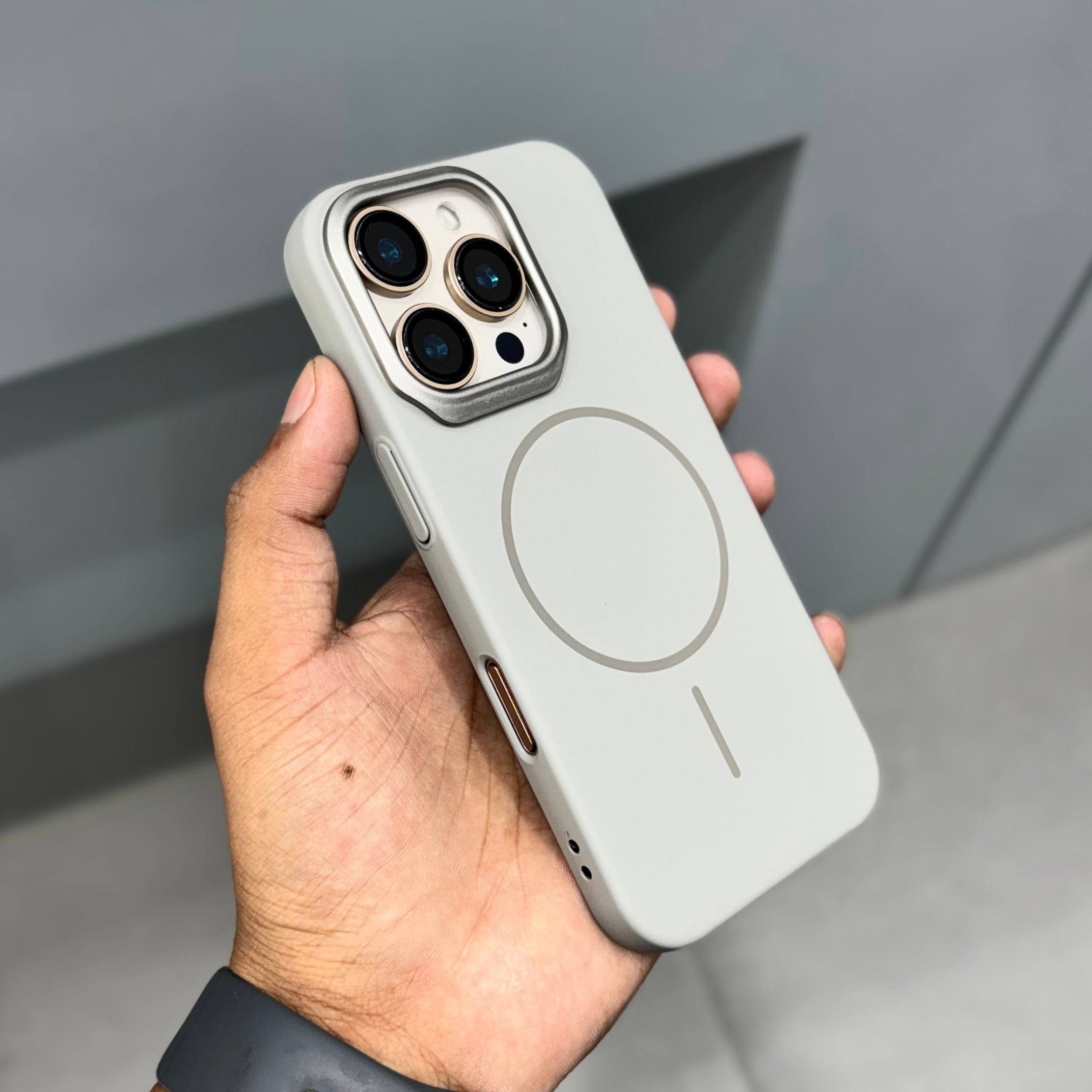 Matt Ment Case with Magsafe-Grey( No. 2148 ) Mobile Case by CoverMeUp - Style 2