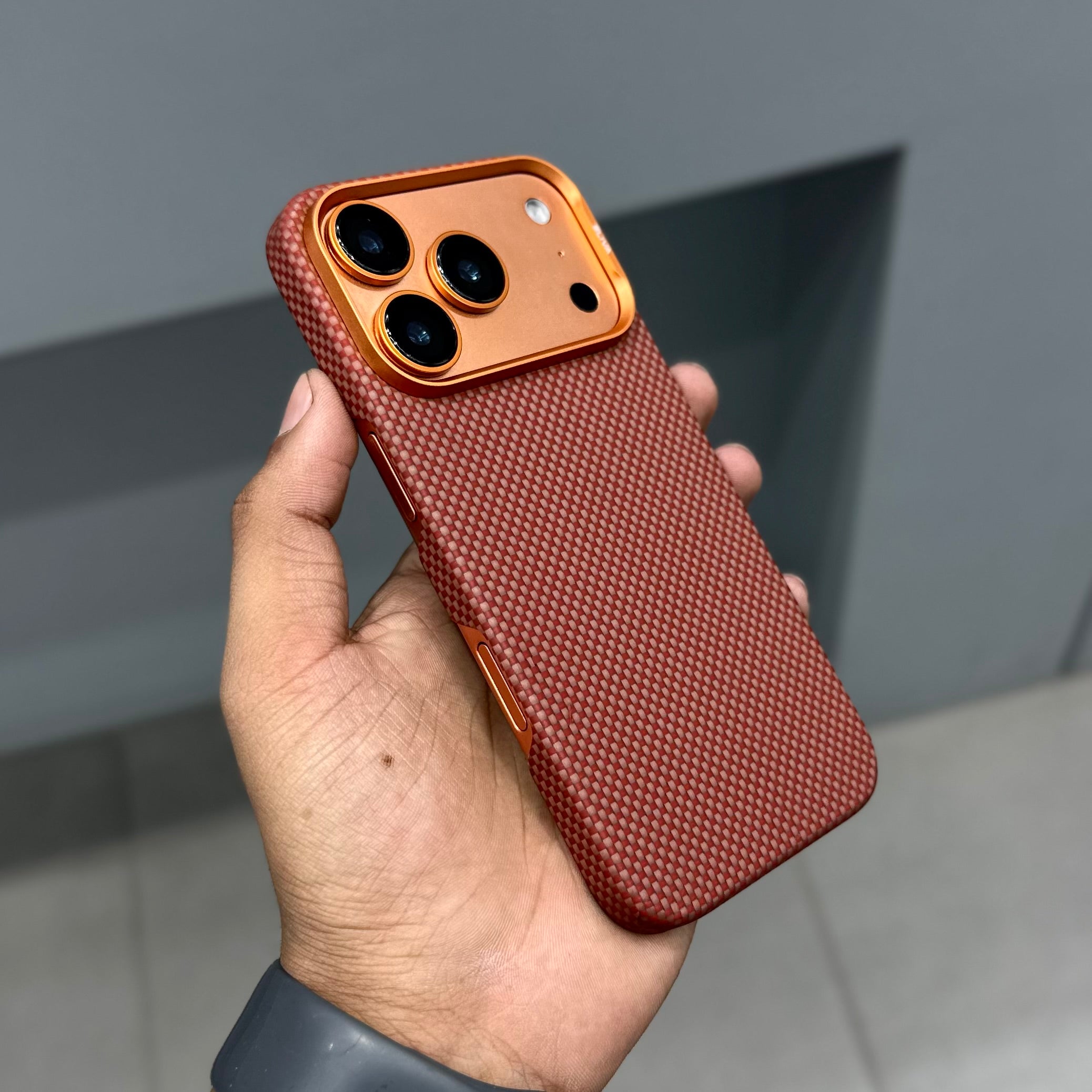 SLIVA REAL CARBON CASE - ORANGE ( No. 2523 ) Mobile Case by CoverMeUp - Style 3
