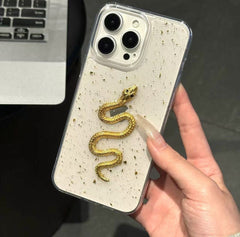3D Golden Snake Dollar Case for iPhone