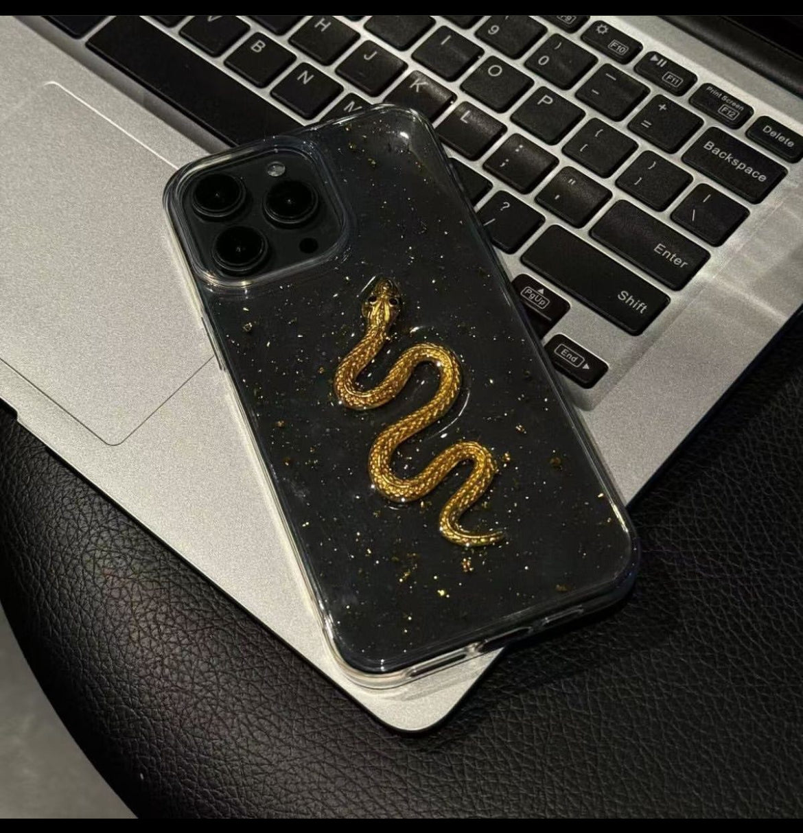 3D Golden Snake Dollar Case for iPhone – Luxury & Protective Cover