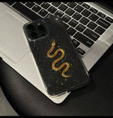 3D Golden Snake Dollar Case for iPhone – Luxury & Protective Cover