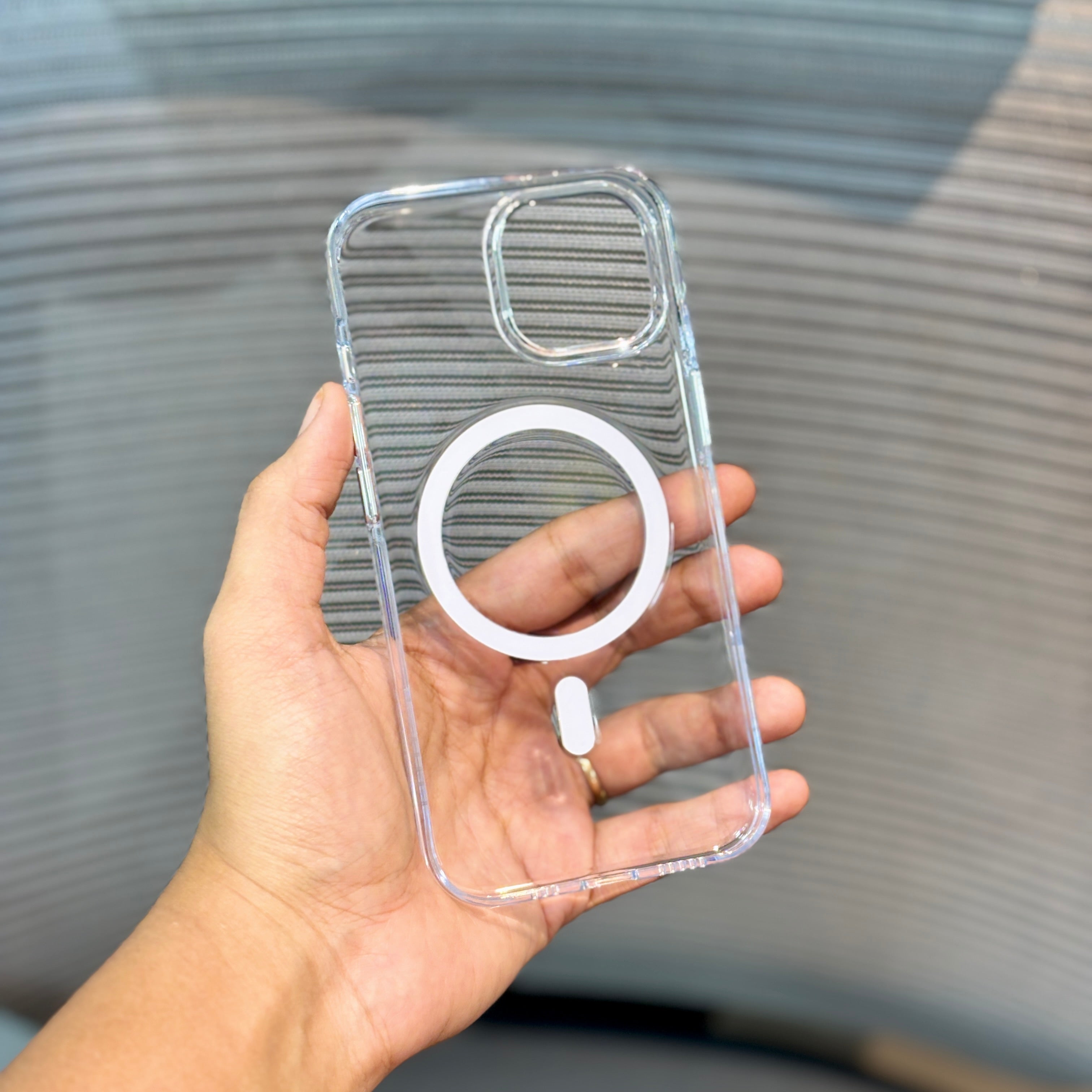 Protective Apple iPhone Back Cover - ClearGuard Metal MagSafe iPhone 16 Pro Case - Style 6