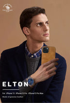 Protective Apple iPhone Back Cover - Santa Barbara Polo Raquet Club Elton Series for iPhone 15 Pro (Tan Brown)