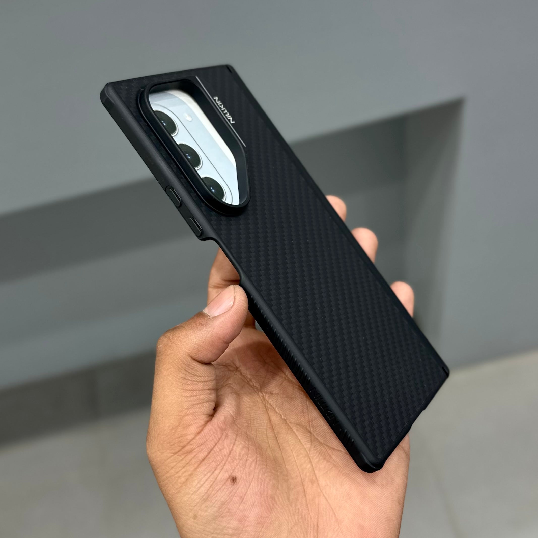 NILLKIN SYNTHETIC FIBER PRO CASE - BLACK ( No. 3357 ) Mobile Case by CoverMeUp - Style 2